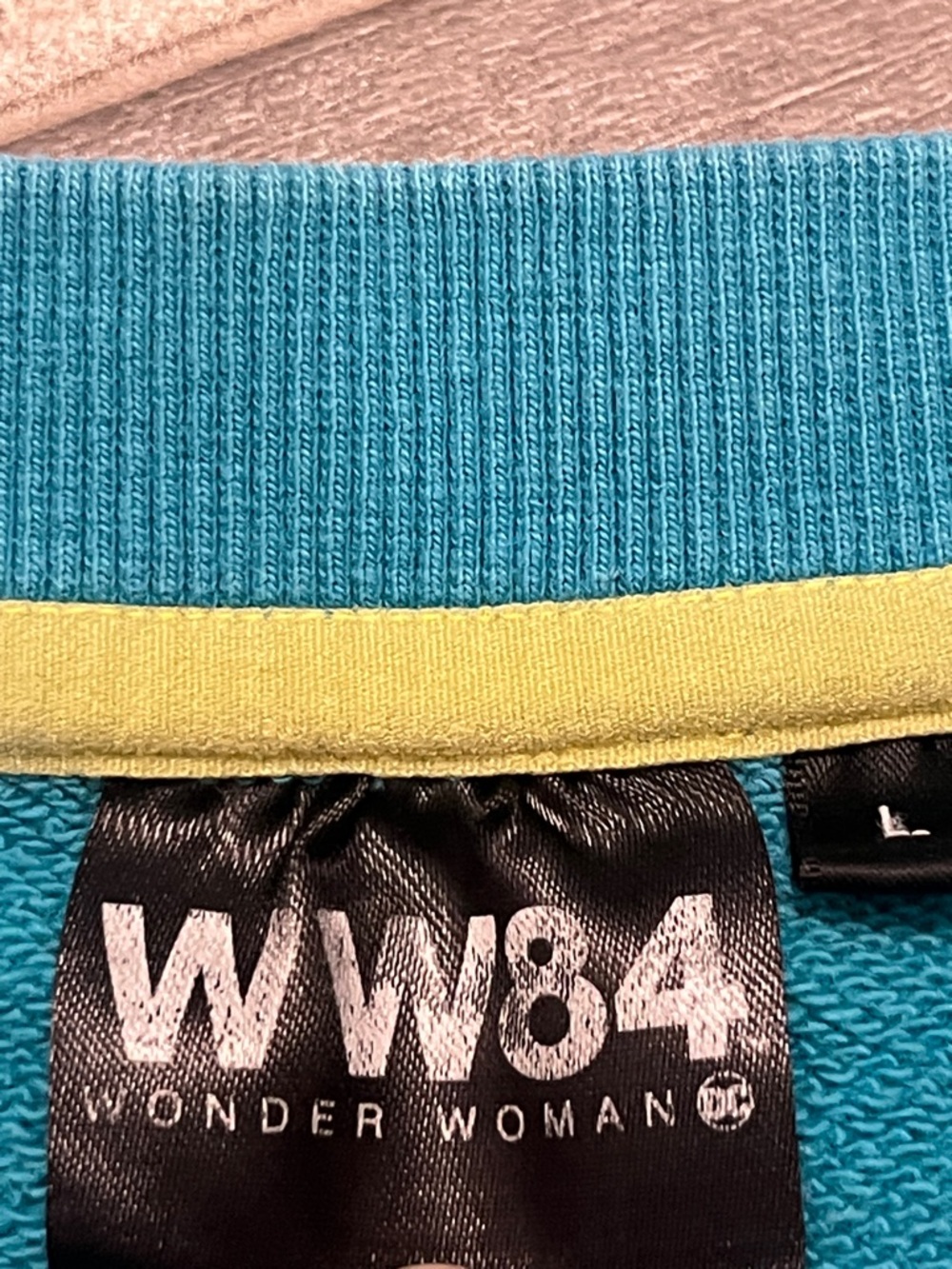 Wonder Woman Teal Graphic Crewneck Sweatshirt - Women's Sweater - Picture 2 of 8